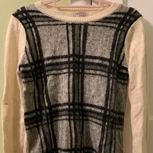 Forever21 Plaid Long Sleeve Knit Sweater